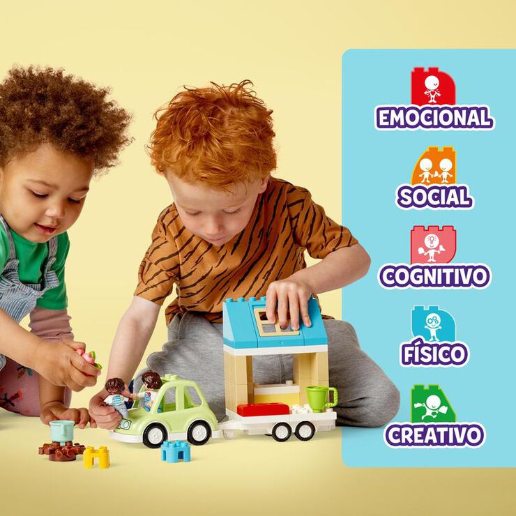 LEGO&reg; Duplo Casa Familiar amb Rodes i Cotxe 10986
