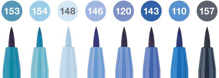 Pitt Artist Pen Faber-Castell The Blues 8 cues blaves