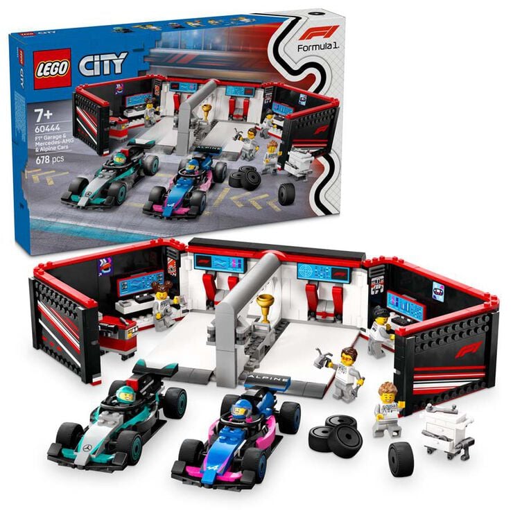 LEGO&reg; LEGO City Garaje de F1&reg; con Coches Mercedes-AMG y Alpine 60444