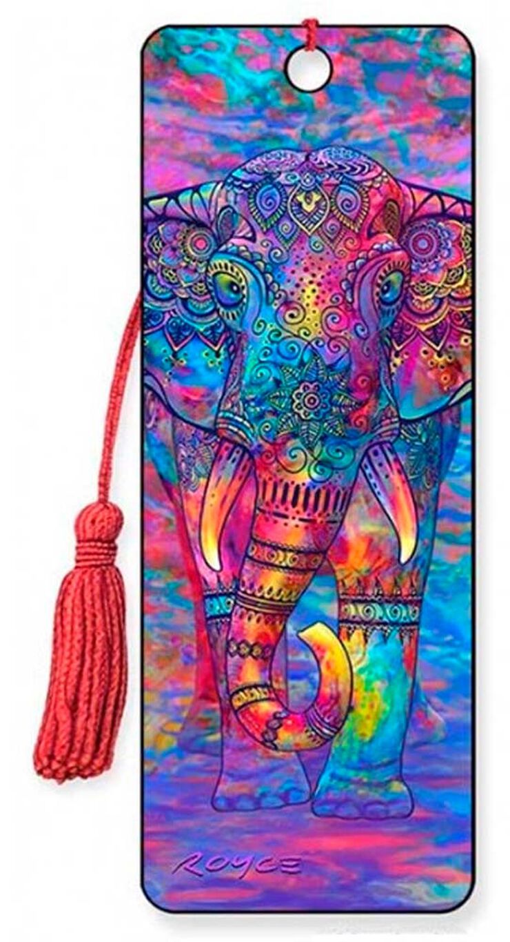 Punt de llibre 3D bohemian elephant