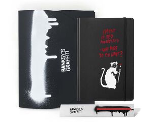 Bloc 14x21 Banksy + Grafeex vermell