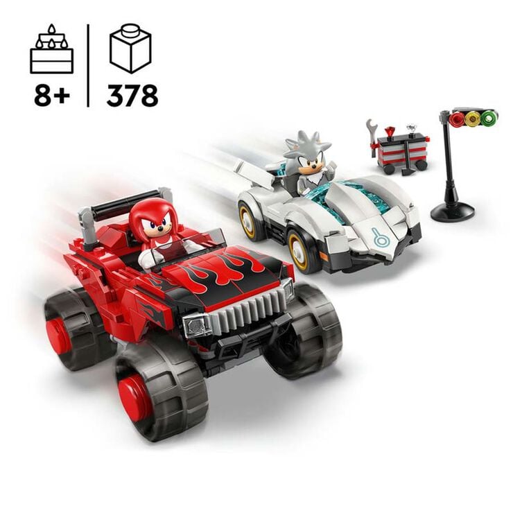 LEGO&reg; Sonic the Hedgehog&trade; Coche de Silver vs. Monster Truck de Knuckles 77118