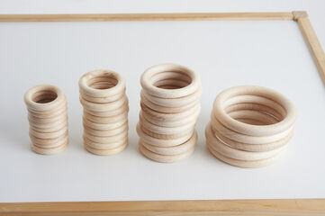 Anillas madera natural 70 mm