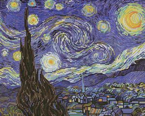 Kit Punto de Cruz Ladybird Starry Night
