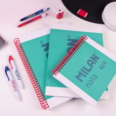 Libreta A4 48 hojas liso Milan Nata 624 verde