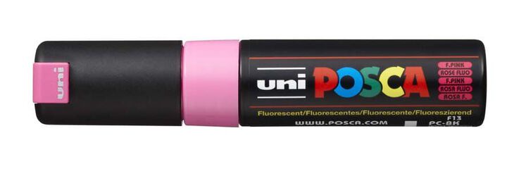Rotulador Posca PC-8K 8mm rosa fluorescente