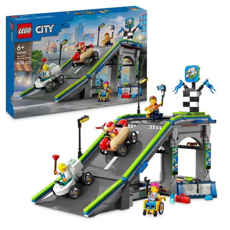 LEGO&reg; LEGO City Sin L&iacute;mites: Rampa de Aceleraci&oacute;n para Coches de Carreras 60460