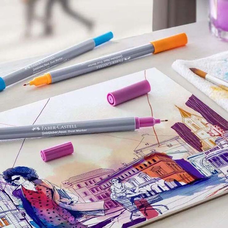 Retoladors Goldfaber Aqua Dual Faber-Castell 24 colors