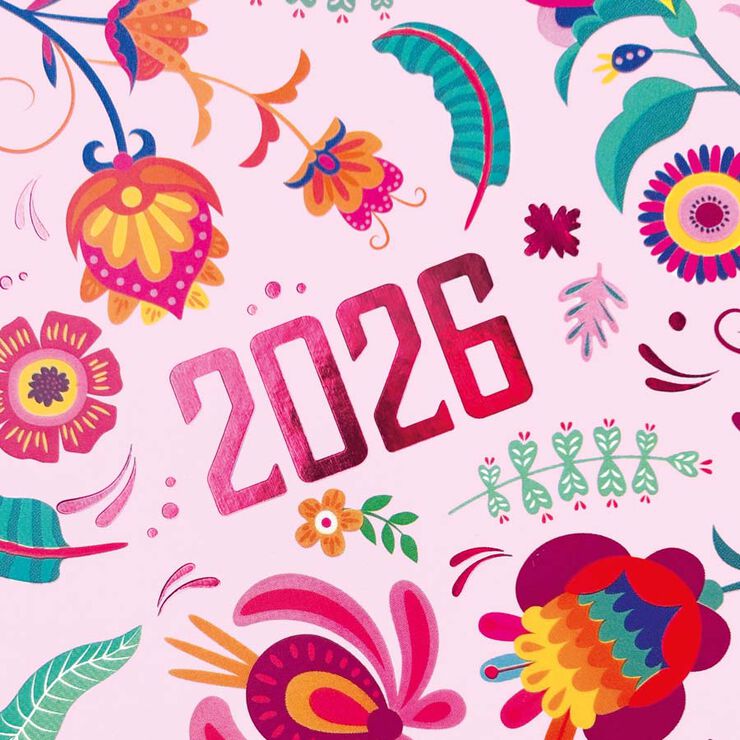 Agenda Finocam 16 mesos Vitae 1/4 setm/vista cas 2025-26 rosa