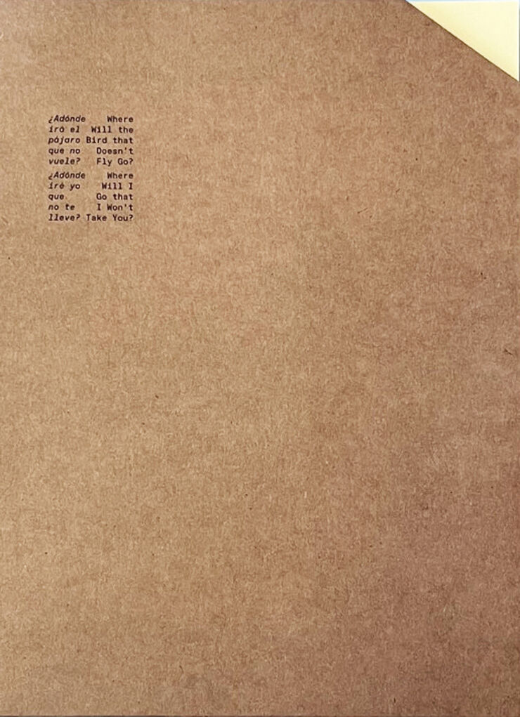 &iquest;Ad&oacute;nde ir&aacute; el p&aacute;jaro que no vuele? &iquest;Ad&oacute;nde ir&eacute; yo que no te lleve?