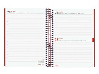 Agenda Finocam 16 meses Ikon E10 d&iacute;a/p&aacute;g mult 2025-26 burdeus