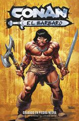 Conan El B&aacute;rbaro. Grabado en piedra negra