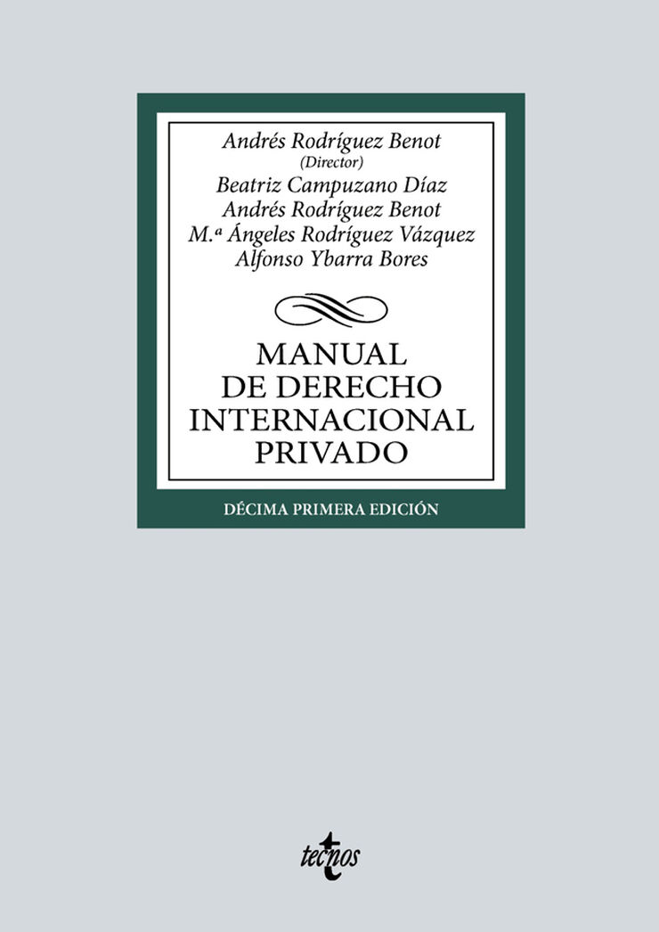 Manual de Derecho Internacional privado
