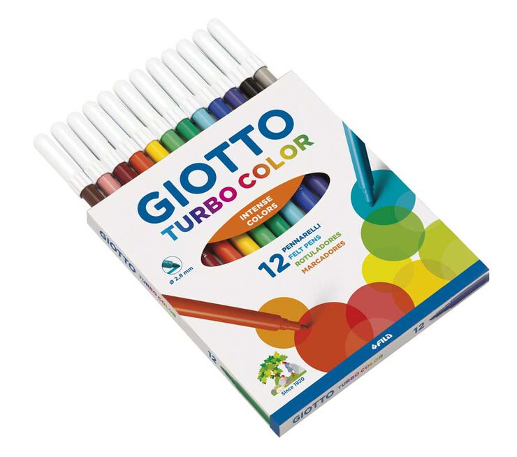 Retoladors Giotto Turbo Color 12 colors