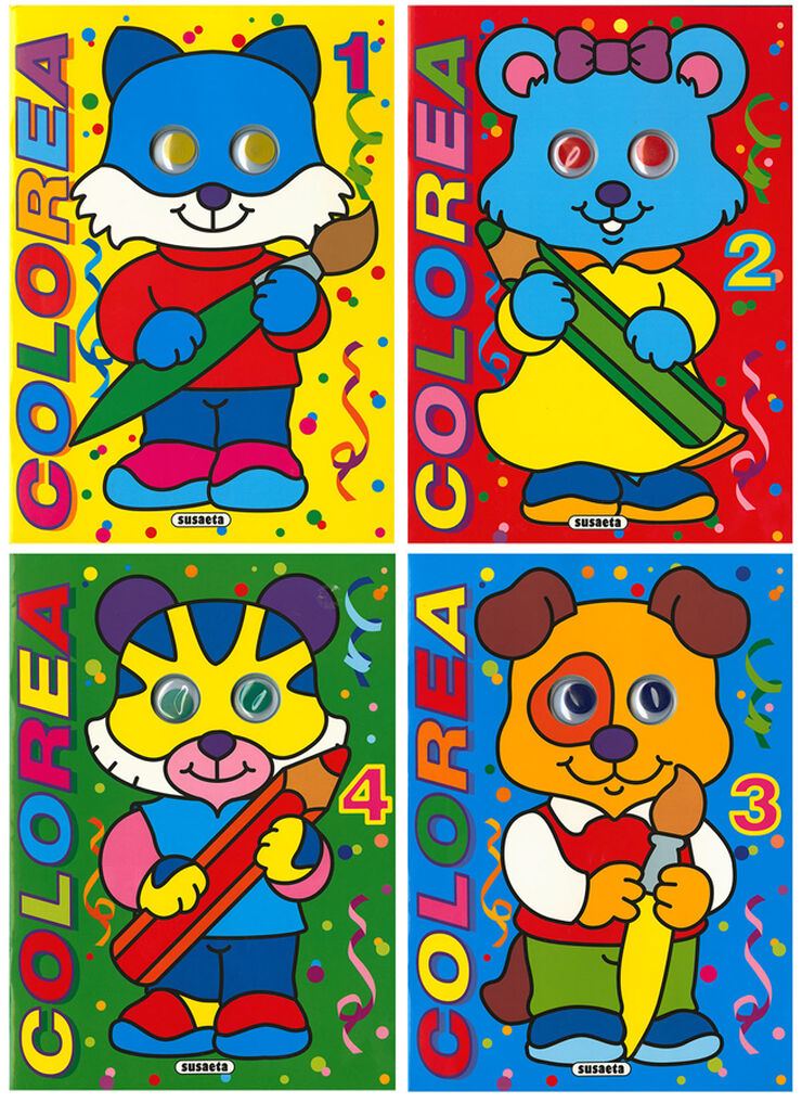 Colecci&oacute;n coloreables con ojos