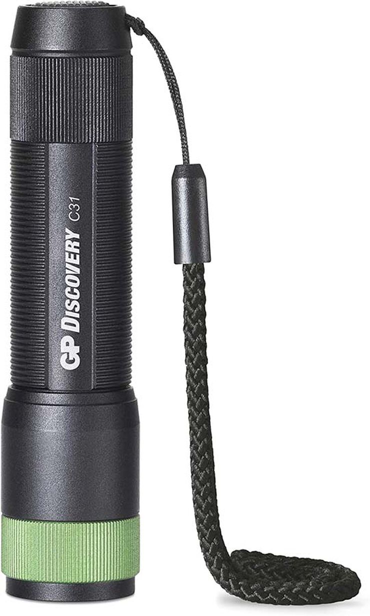Mini Linterna Gp negra 85 l&uacute;menes