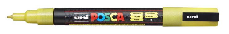 Retolador Posca PC-3M 0,9-1,3mm groc glitter