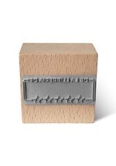 Sello Exlibris madera Estrellas 6x6cm
