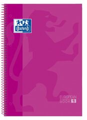 Notebook Oxford EuropeanBook 1 A4 80 fulls 5x5 f&uacute;csia