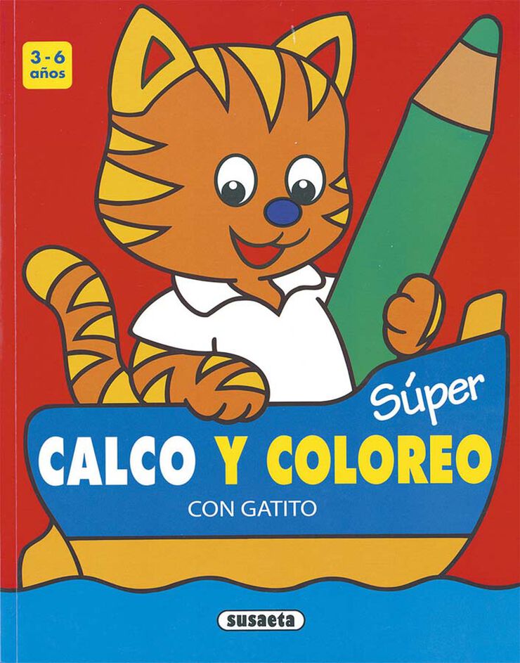 S&uacute;per Calco y coloreo con Gatito