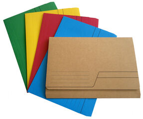 Subcarpeta amb bossa Abacus A4 250g blau 10u