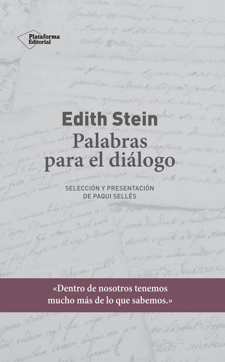 Edith Stein. Palabras para el di&aacute;logo