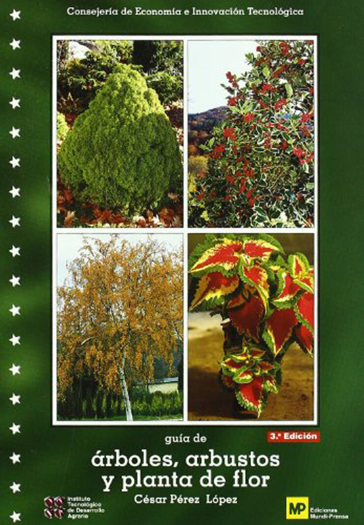 Arboles, arbustos y planta de flor