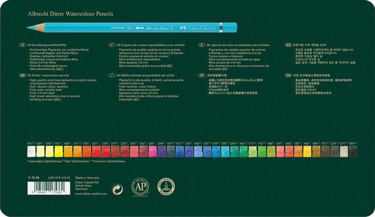 Llapis aquarel&middot;lable Faber-Castell 36 colors estoig metall