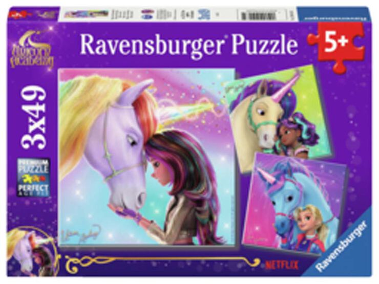 Puzle 3 X 49 peces Unicorn Academy
