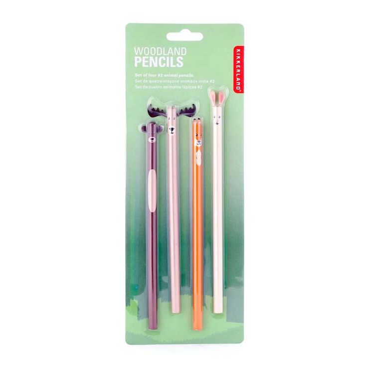 Set de llapis Kikkerland Animals del bosc 4u