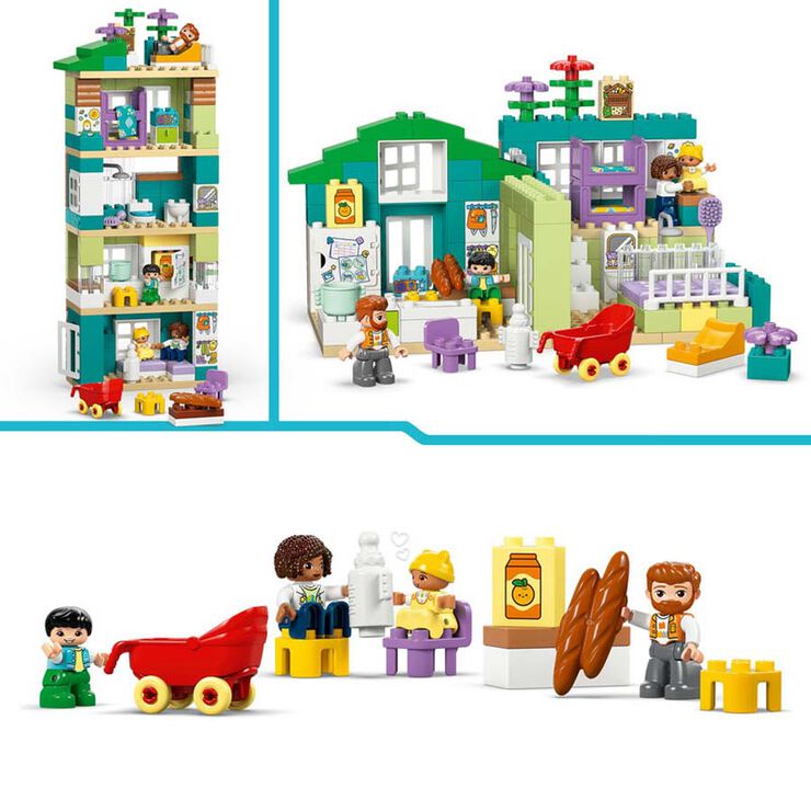 LEGO&reg; DUPLO Town Casa Familiar Moderna &ldquo;3 en 1&rdquo; amb Figures 10470