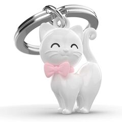 Llavero Metalmorphose Gato blanco