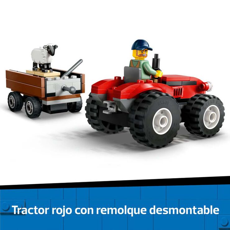LEGO&reg; LEGO City Tractor Vermell amb Remolc i Ovella 60461
