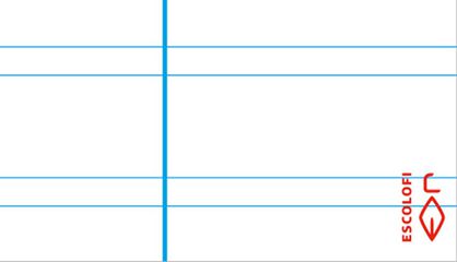 Llibreta grapada Escolofi A5 32 fulls pauta 2,5mm marge blau