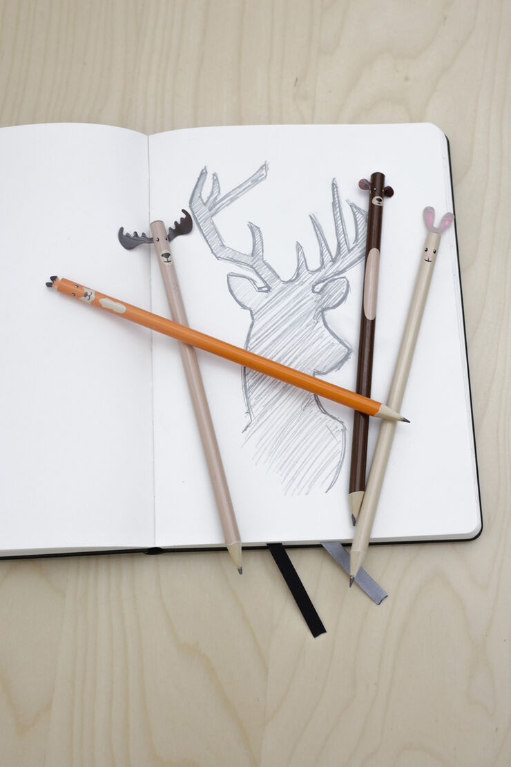 Set de llapis Kikkerland Animals del bosc 4u