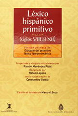 L&eacute;xico hisp&aacute;nico primitivo