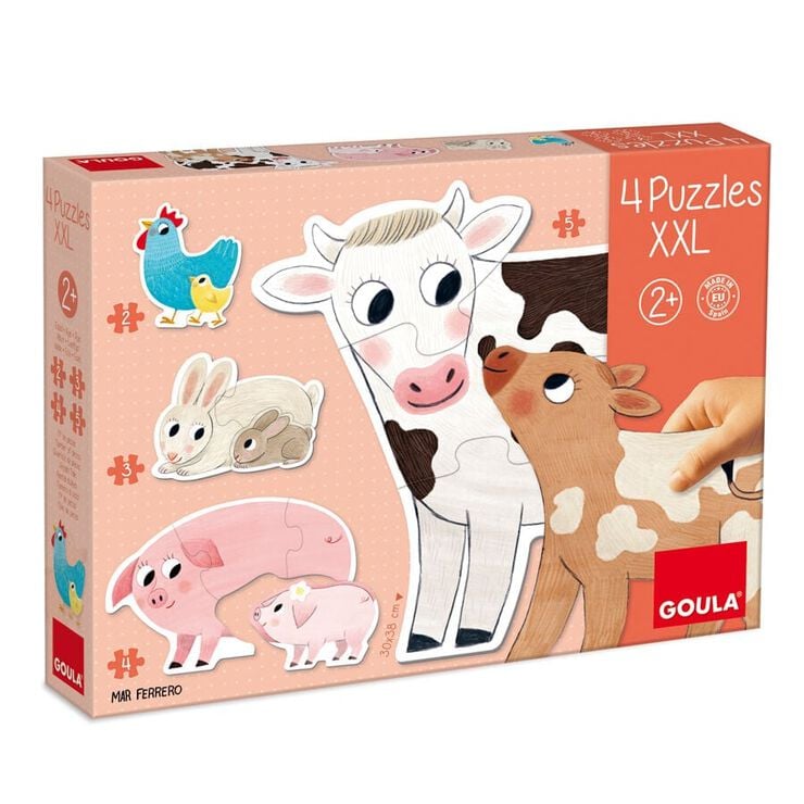 Puzle XXL Progresivo 2-3-4-5 piezas Madres y cr&iacute;as