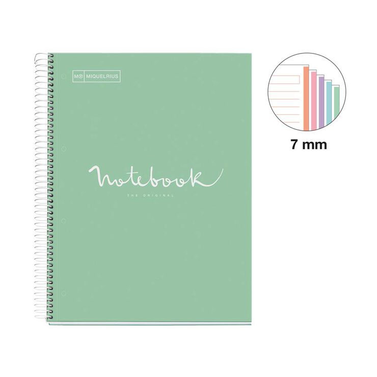 Notebook 5 A4 Miquelrius Emotions 120 fulls menta