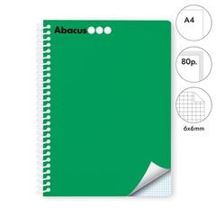 Libreta espiral Abacus A4 80 hojas 6x6mm verde