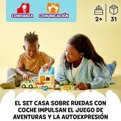 LEGO&reg; Duplo Casa Familiar amb Rodes i Cotxe 10986
