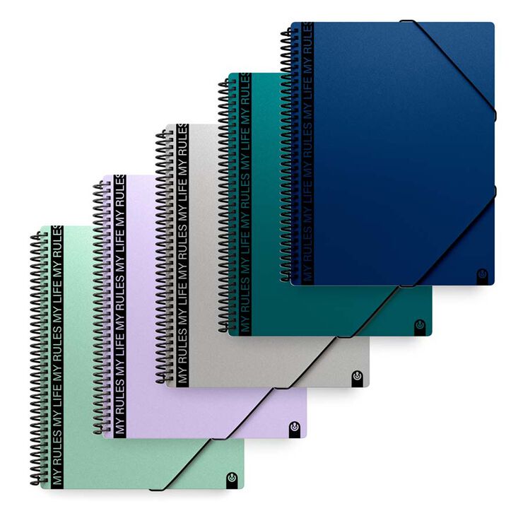 Carpeta Fundes espiral Carchivo My Rules 40 fulls gris