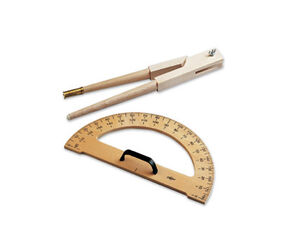 Comp&aacute;s de madera para pizarra Faibo 42cm