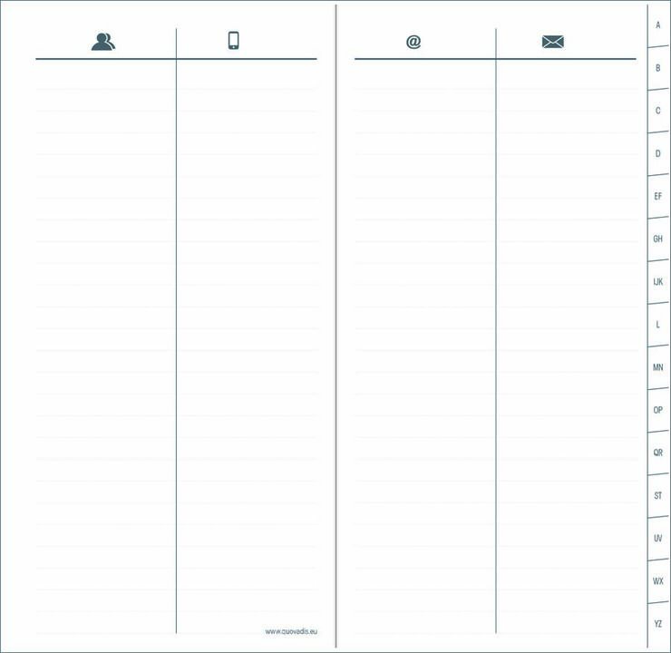 &Iacute;ndice 8,8x17 Quo Vadis Club Rojo