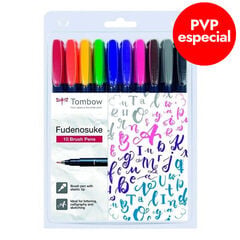 Retoladors Tombow Fudenosuke WS-BH 10 colors