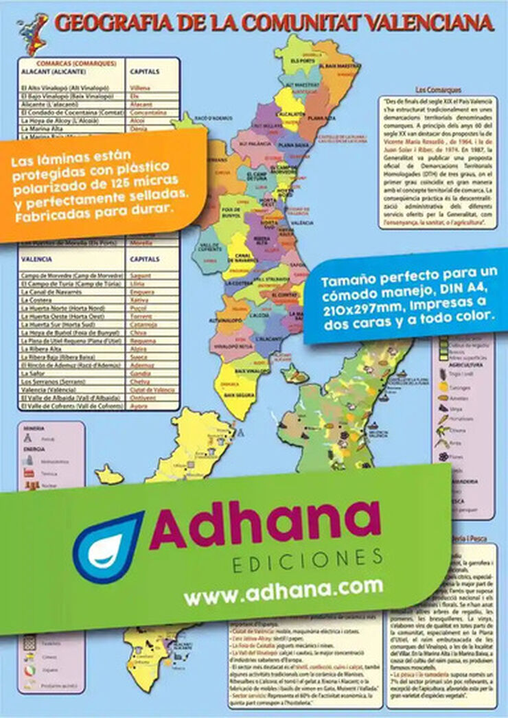 Geografia de la Comunitat Valenciana - L&agrave;mina en valenci&agrave;