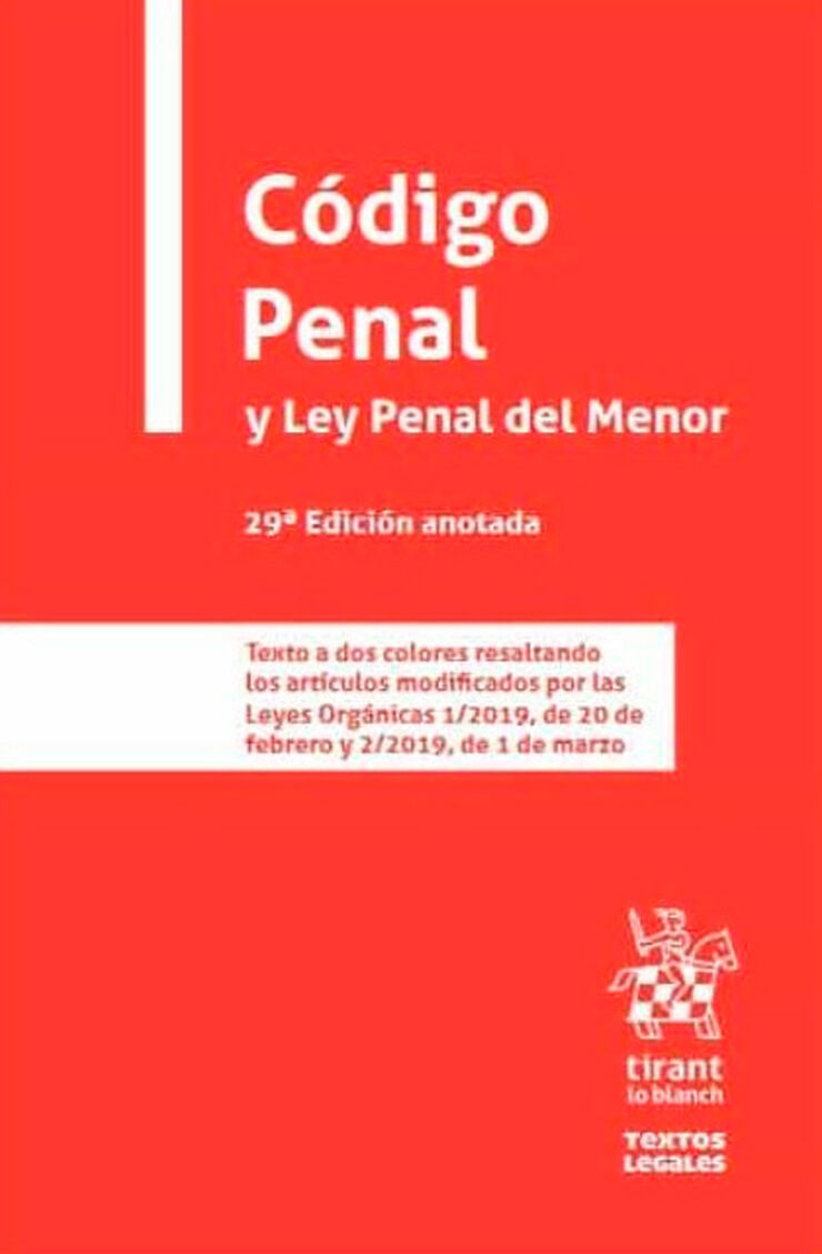 C&oacute;digo Penal y Ley Penal del Menor 29edici&oacute;n