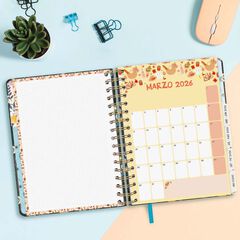 Agenda Finocam 16 mesos Vitae 1/4 setm/vista cas 2025-26 negre