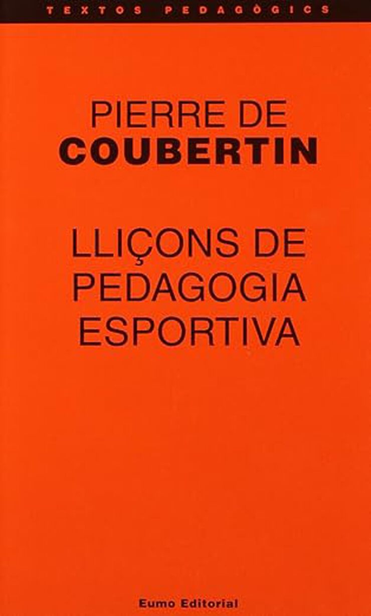 Lli&ccedil;ons de pedagogia esportiva