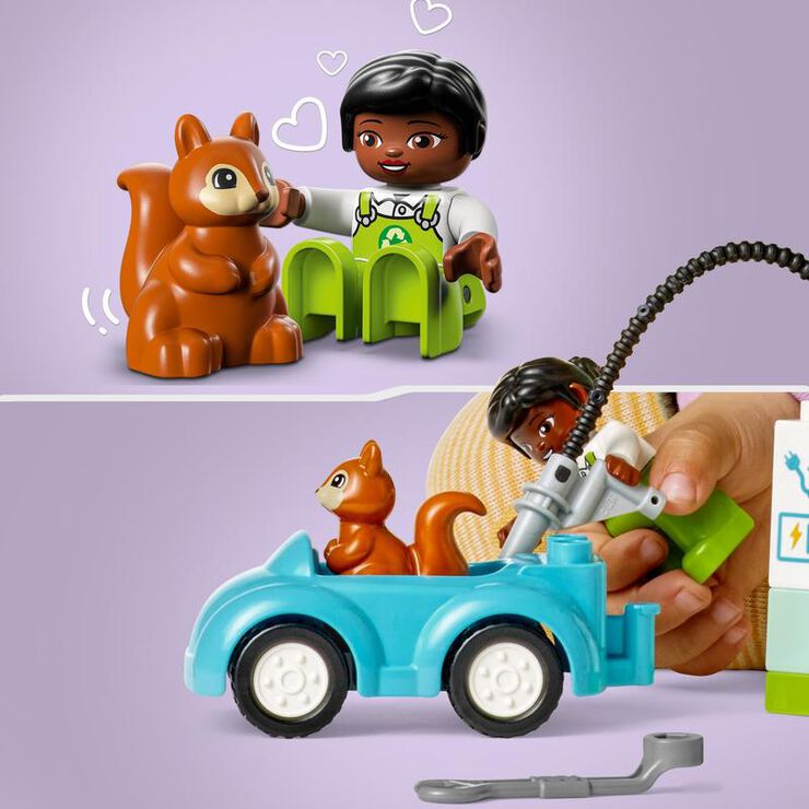 LEGO&reg; Duplo Town Aerogenerador y Coche El&eacute;ctrico 10985