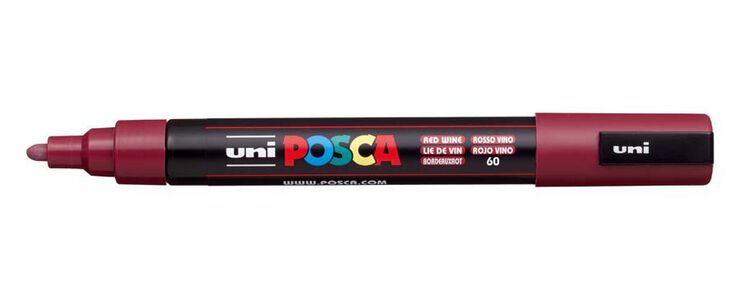 Retolador Posca PC-5M 1,8-2,5mm vermell vi